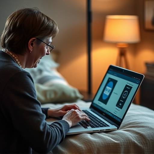 A person using a screen reader on a laptop, highlighting the use of assistive technology for accessing web content.