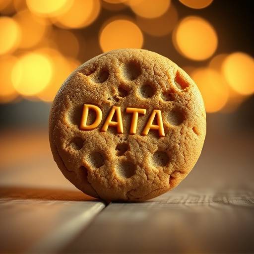 Cookie with a data symbol